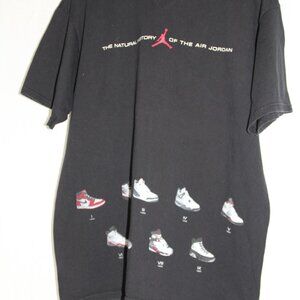 Vintage Men's Nike Air Jordan 18 Years of Love T-Shirt Black Sz Large